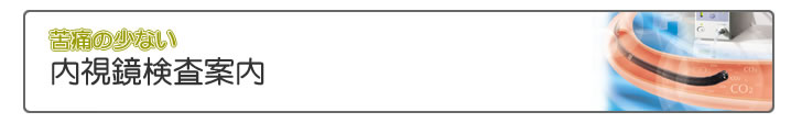 苦痛の少ない内視鏡検査